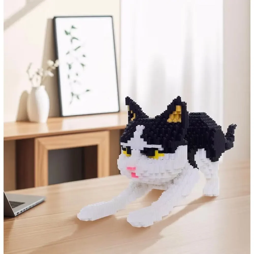 4800pc Tuxedo Cat Micro Building Block Set Cat Lover Gift NIB